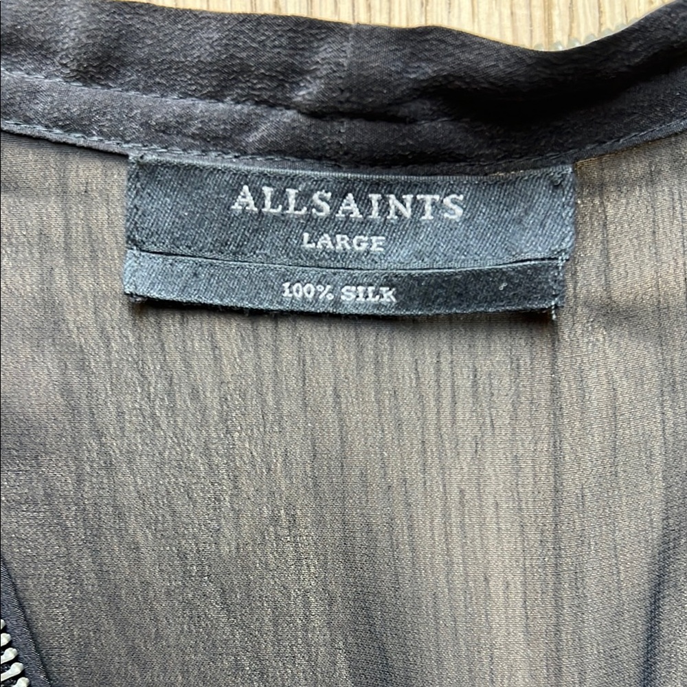 All Saints Jayda Silk Dress - Picture 6 of 8